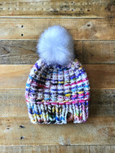 Load image into Gallery viewer, Lemon Tree Lane Adult Luxury Peruvian Wool &quot;Arlo&quot; Beanie | &quot;Handpainted Sprinkle&quot; with Snowball Sparkle Faux-Fur Pom Pom