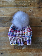 Load image into Gallery viewer, Lemon Tree Lane Toddler 1-3 Years Luxury Peruvian Wool &quot;Arlo&quot; Beanie | &quot;Handpainted Sprinkle&quot; with Snowball Sparkle Faux-Fur Pom Pom