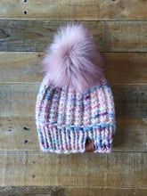 Load image into Gallery viewer, Lemon Tree Lane Adult Luxury Peruvian Wool &quot;Arlo&quot; Beanie | &quot;Yarnicorn&quot; with &quot;Dusty Rose&quot; Faux-Fur Pom Pom