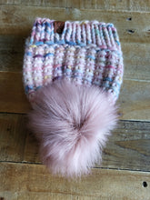 Load image into Gallery viewer, Lemon Tree Lane Adult Luxury Peruvian Wool &quot;Arlo&quot; Beanie | &quot;Yarnicorn&quot; with &quot;Dusty Rose&quot; Faux-Fur Pom Pom