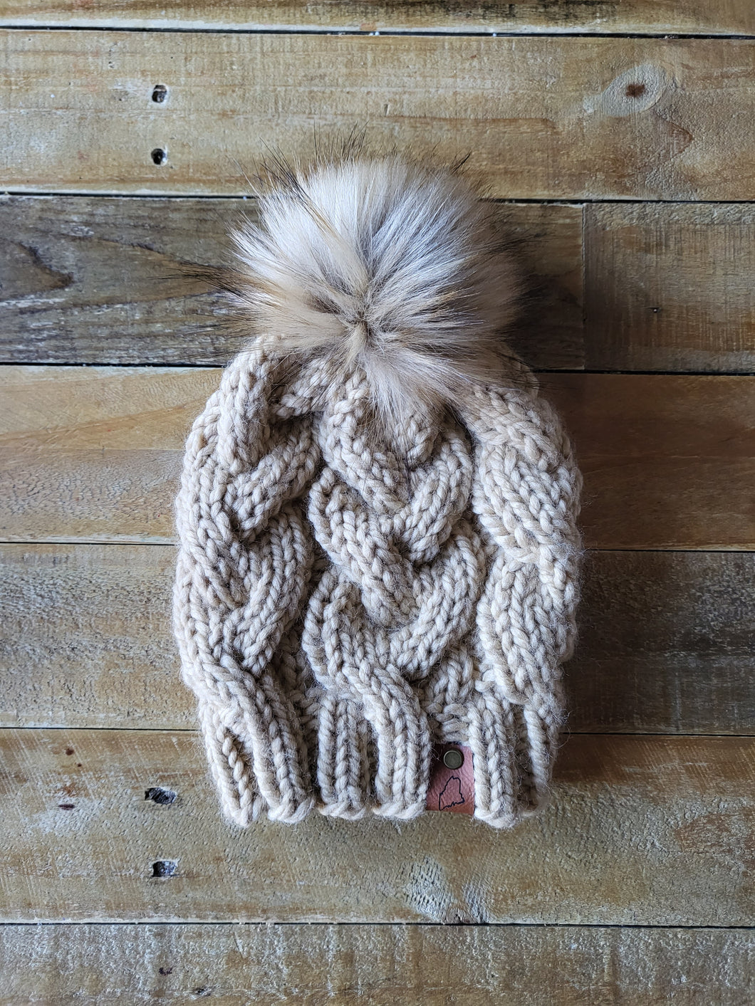 Lemon Tree Lane Adult Braided Cable Beanie  | 