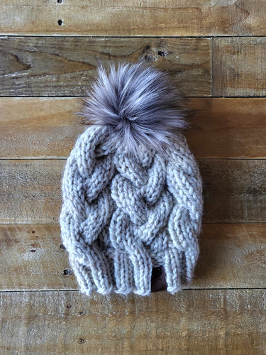 Lemon Tree Lane Adult Braided Cable Beanie  | 