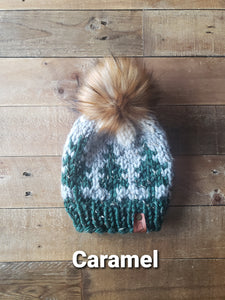 Lemon Tree Lane Toddler Beanie 1-3 Years | Pine Trees and Mountains Beanie | The Maine Beanie | **Choose Your Own Pom**