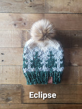 Load image into Gallery viewer, Lemon Tree Lane Youth Beanie 4-8 Years | Pine Trees and Mountains Beanie | The Maine Beanie | **Choose Your Own Pom**