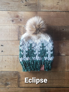 Lemon Tree Lane Youth Beanie 4-8 Years | Pine Trees and Mountains Beanie | The Maine Beanie | **Choose Your Own Pom**