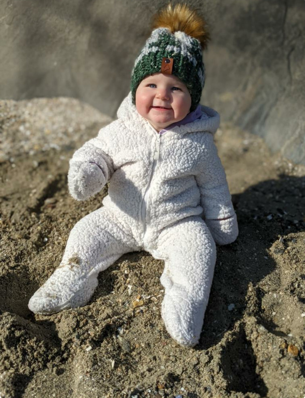 Lemon Tree Lane Toddler Beanie 1-3 Years | Pine Trees and Mountains Beanie | The Maine Beanie | **Choose Your Own Pom**