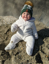 Load image into Gallery viewer, Lemon Tree Lane Mommy and Me Set, Adult and Toddler 1-3 Years | Pine Trees and Mountains Beanie | The Maine Beanie | **Choose Your Own Pom**